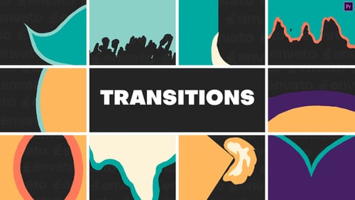 Animated Toon Cartoon Transitions Pack for Video Editing