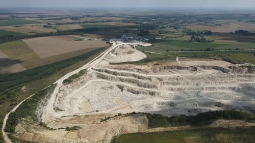 Limestone Quarry From The Dried Sea In Ukraine