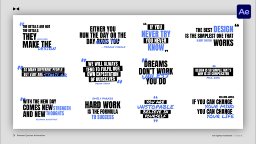 Fastest Quotes Animation \ AE