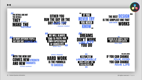 Fastest Quotes Animation \ DR