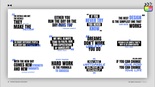 Dynamic Animated Quotes for Fast-Paced Video Presentations