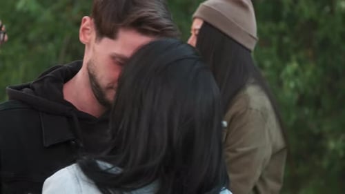 Group of Friends Gathering Outdoors