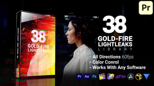 Fugas de luz 3D - Gold Fire