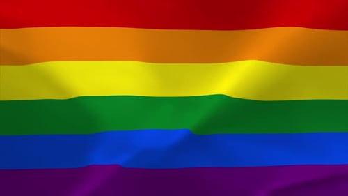 Vibrant Waving Rainbow Pride Flag Animation