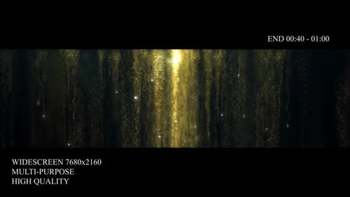 Fallende Goldpartikel - Breitbildhintergrund