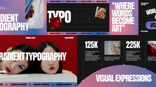 Animated Gradient Typography Animations for Text Reveals