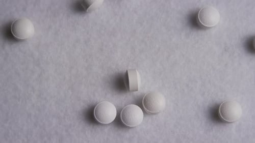 Rotating stock footage shot of vitamins and pills - VITAMINS 0082