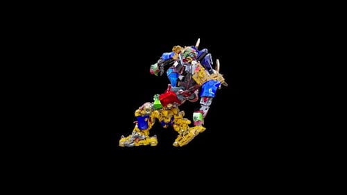 Vibrant Toy Robot Character Dancing 3D Animation