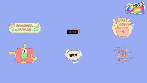 Whimsical Doodle Titles with Fluid Animation