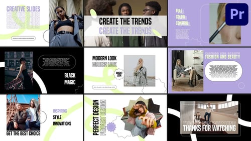 Dynamic Fashion Slideshow with Animated Typography and Modern Transitions