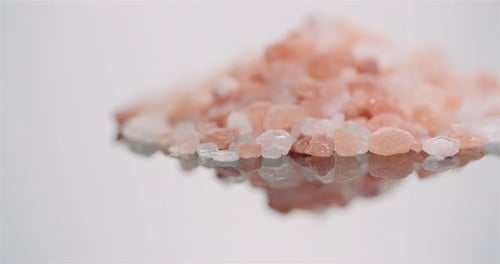 Close Up of Sparkling Pink Salt Crystals