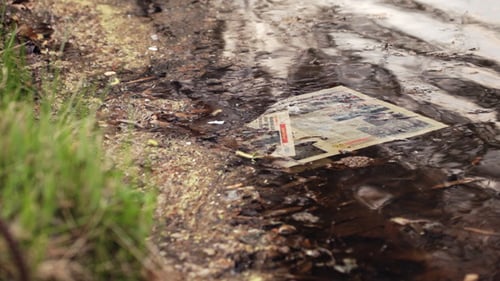 Newspaper In Water