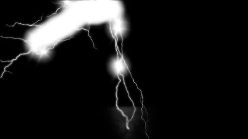 Realistic Lightning Bolt Alpha Channel Effect