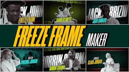 Dynamic Freeze Frame People Introduction Video Template
