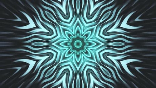 Abstract Glowing Kaleidoscope Mandala Motion Background