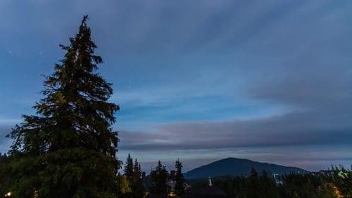 Timelapse of Clouds, Stars, Night Turning Into Morning