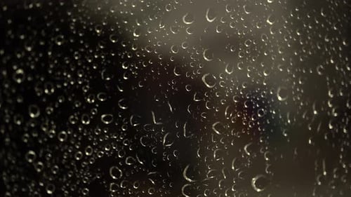 Abstract Rain Droplets on a Dark Surface
