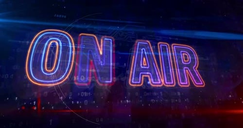 Abstraktes Konzept für On-Air-Radio-Neonschilder