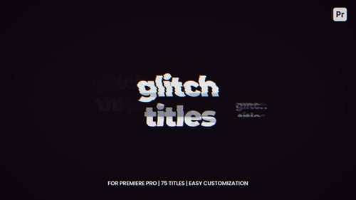 Glitch Titles Premiere Pro