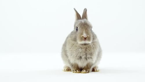 Easter bunny on white background
