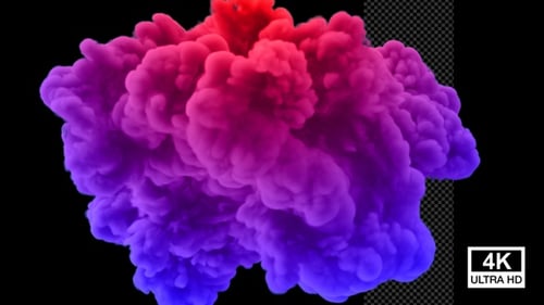 Vibrant Fluid Smoke Cloud Reveal Transition