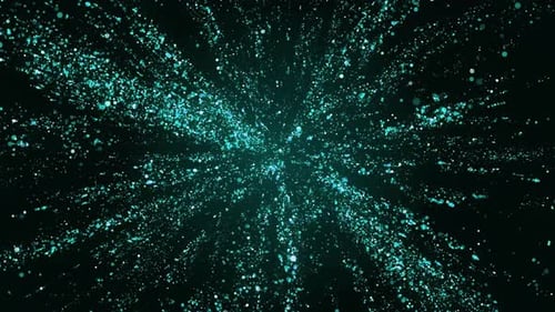 Glittering Blue Particle Burst