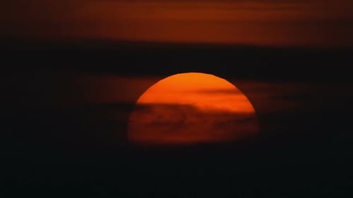 Brilliant Sunset with Fiery Orange Sun
