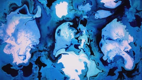 Fluxo abstrato de tintas líquidas em mistura