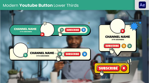 Youtube Button Pack | V2, Elements ft. subscribe button & button - Envato