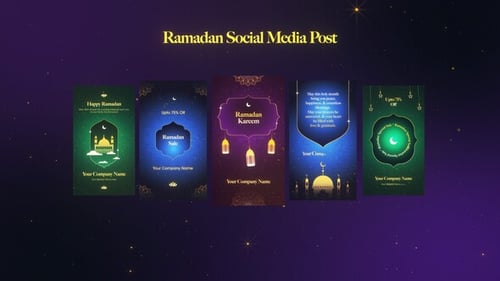 Ramadan Kareem Elegant Social Media Post Animation