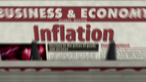 Business and Economy News Headline Scrolling Text Animation