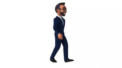 Animated 3D Businessman Walking Cycle Loop