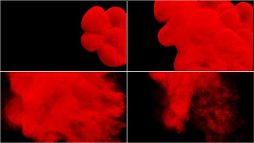 Dynamic Red Ink Smoke Fluid Transition Effect