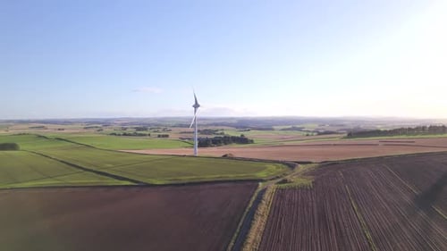 Wind Turbine Generating Renewable Green Power in the Countryside