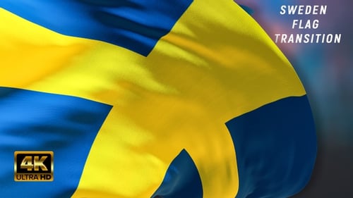 Sweden flag transition 4k