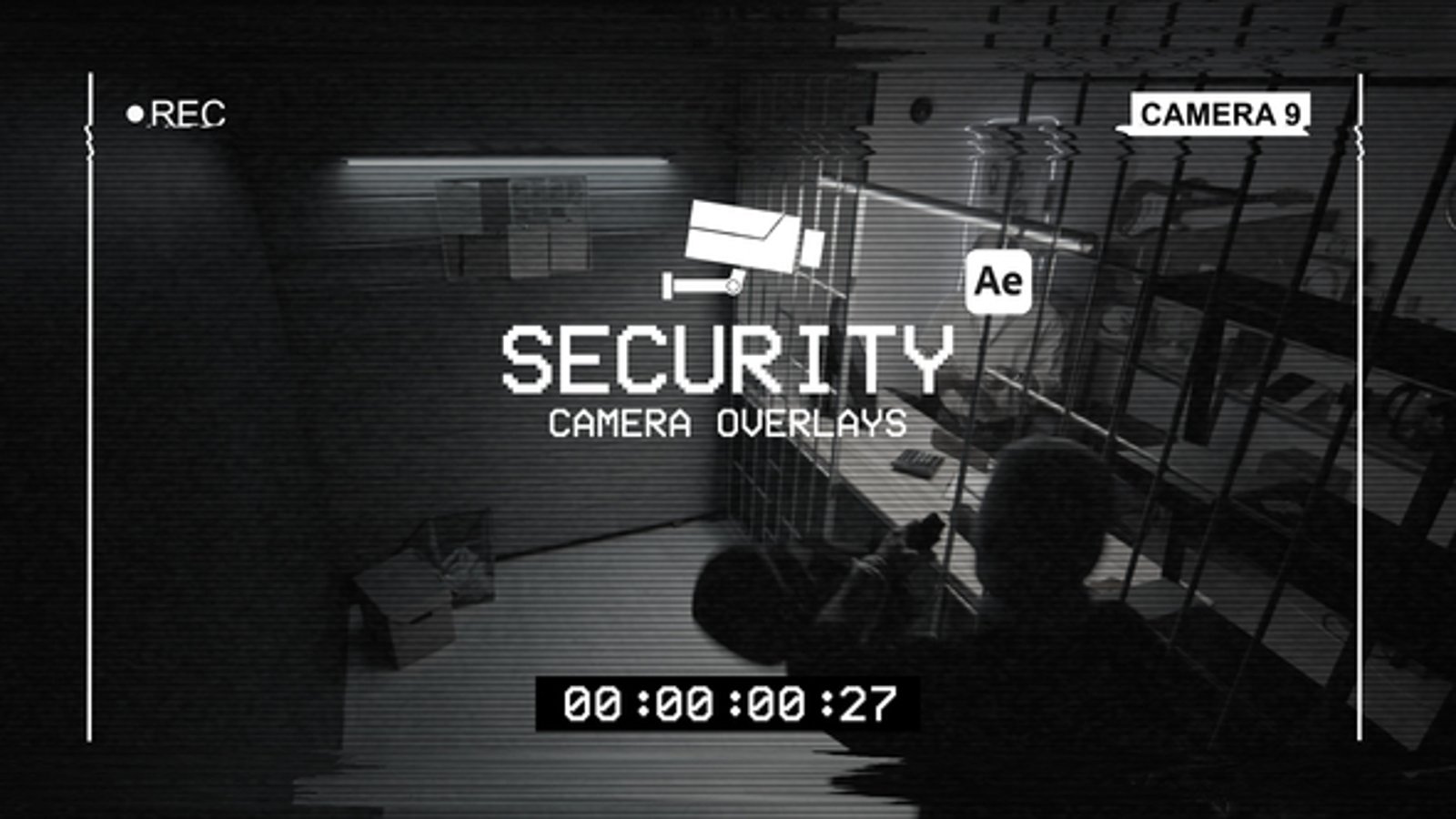 Security Camera Overlays, Elements ft. cctv overlay & camcorder - Envato