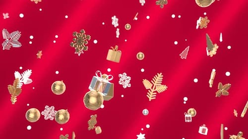 Motion design 3D Christmas icons