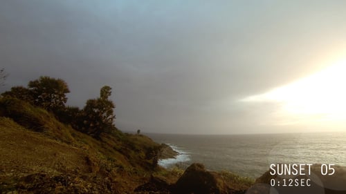 Overlooking Dramatic Tropical Coastline at Sunset
