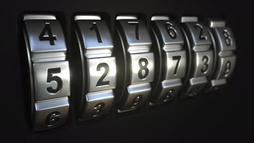 Code Lock Rings Stop Rotation at Word LOCKED