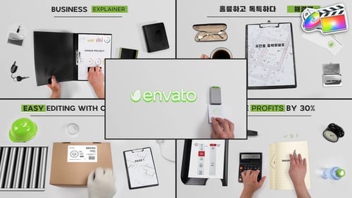 Clean Corporate Explainer with Animated Business Graphics