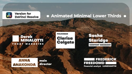 Animated Minimal Lower Thirds | DaVinci Resolve