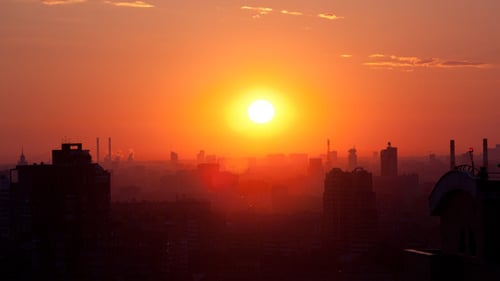 Sunrise Over The City Time Lapse