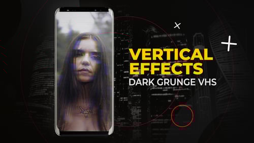 Vertical Dark Grunge VHS Effects