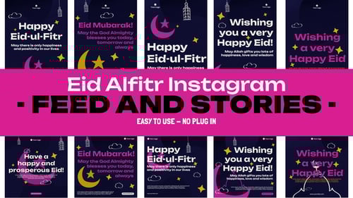 Eid Alfitr Feed and Stories Instagram