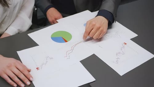 Reviewing Business Data Charts and Graphs in Office