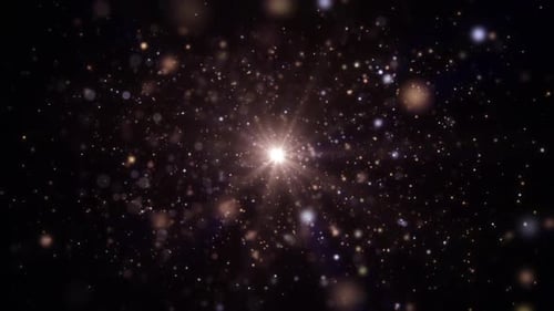 Elegant Shimmering Particles and Lens Flare