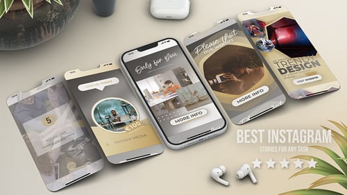 Instagram Stories Vertical Event Golden Silver Education Promo