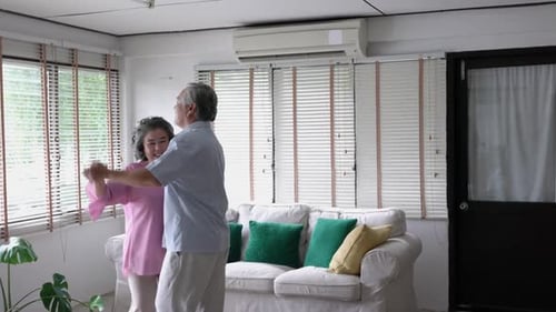 Senior couple dancing