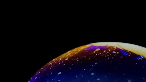 Macro Soap Bubble Made with Dish Soap