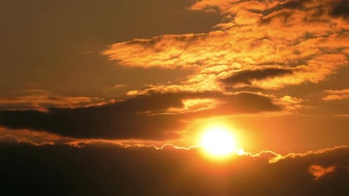 Dark Clouds And Sun Moving Time Lapse